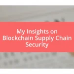 My Insights on Blockchain Supply Chain Security