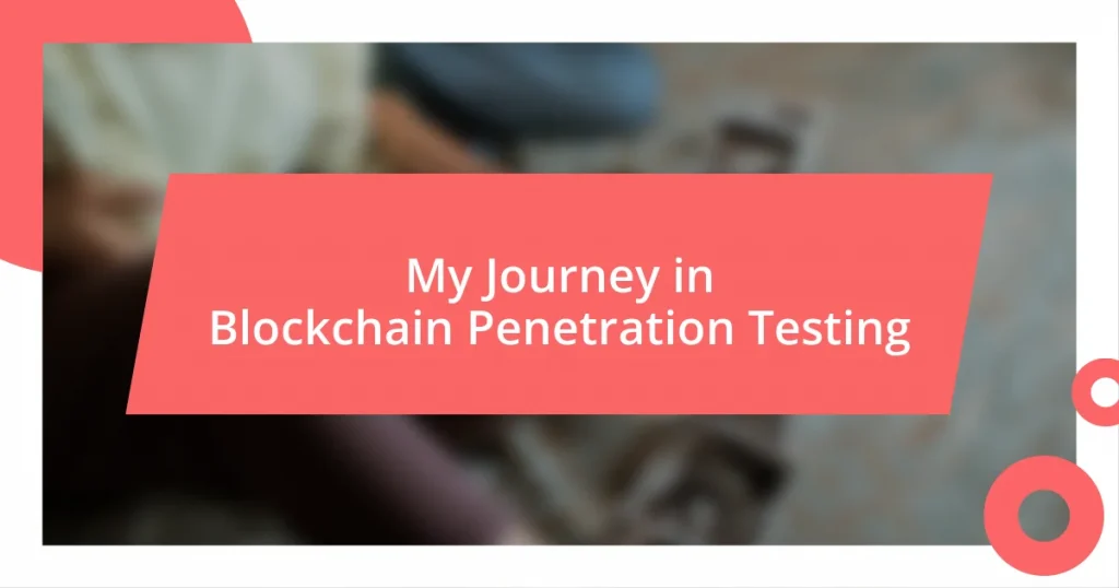 My Journey in Blockchain Penetration Testing